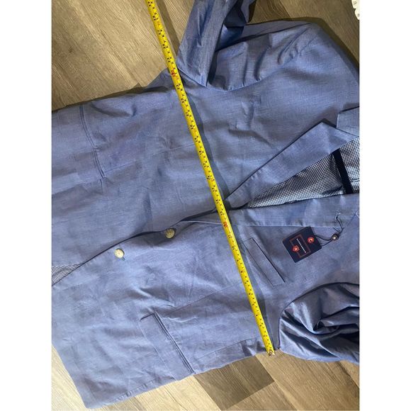 Saddlebred NWT Big & Tall Blue Chambray Sports Coat Cotton, Size 50, MSRP $125 - Picture 10 of 13